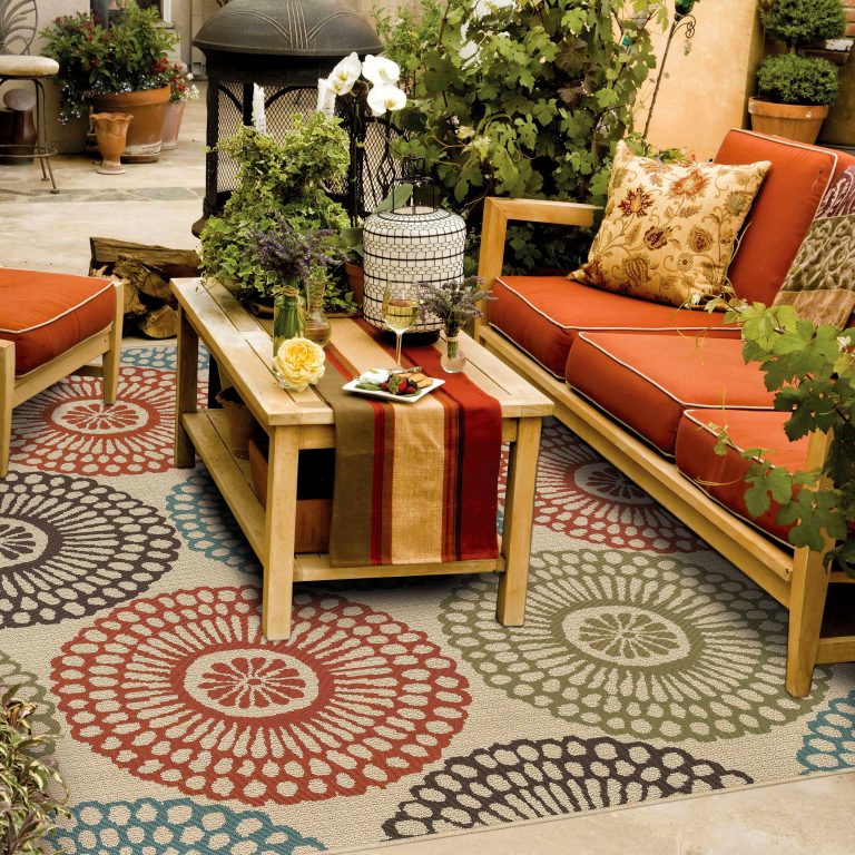 27 Best Outdoor Rug Ideas to Brighten Up Your Patio [Easy to Clean]