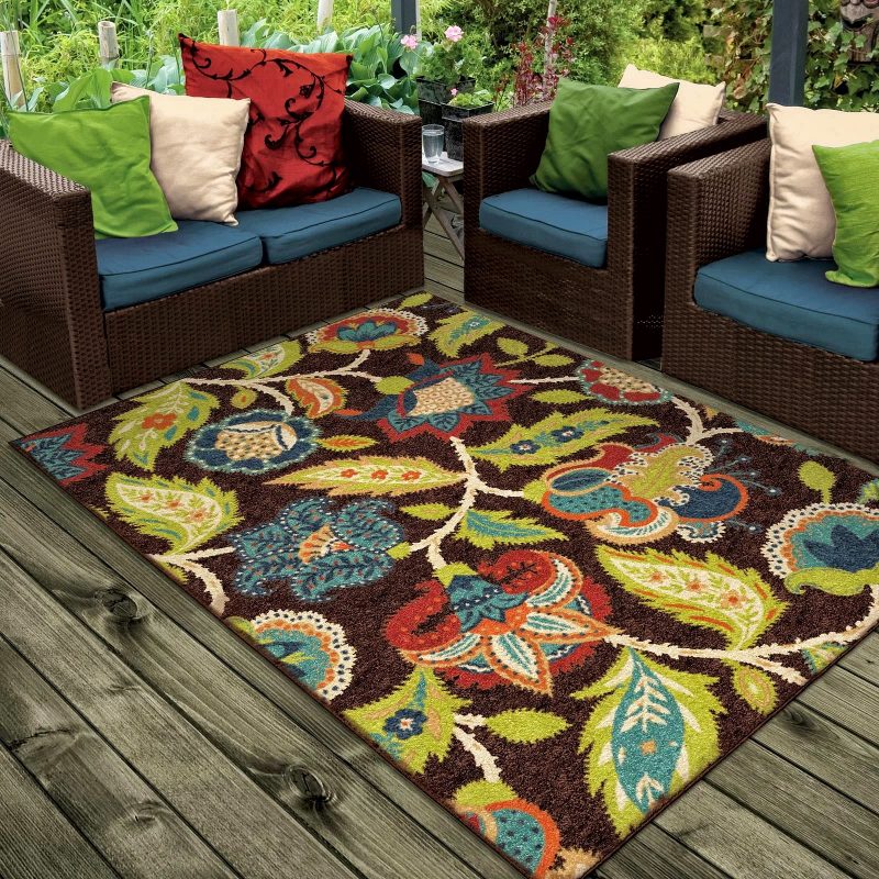 Best Outdoor Rug Ideas-Conaway Brown Indoor_Outdoor Area Rug by Winston Porter