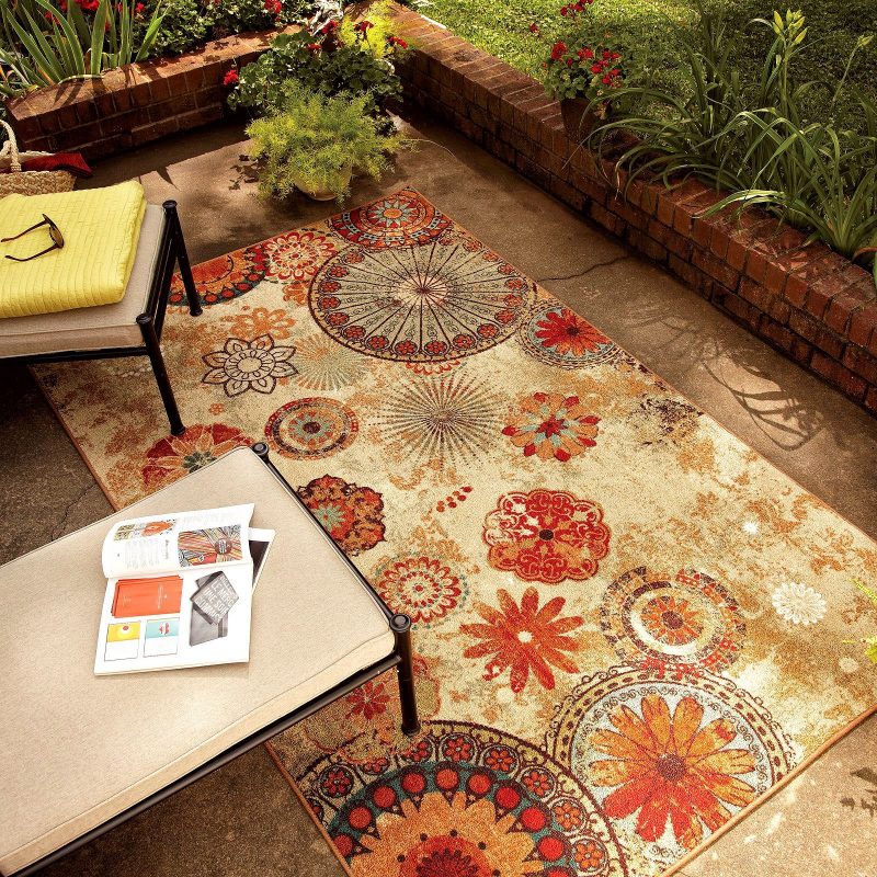 Best Outdoor Rug Ideas-Home Alexa Medallion Indoor/Outdoor Nylon Rug by Mohawk