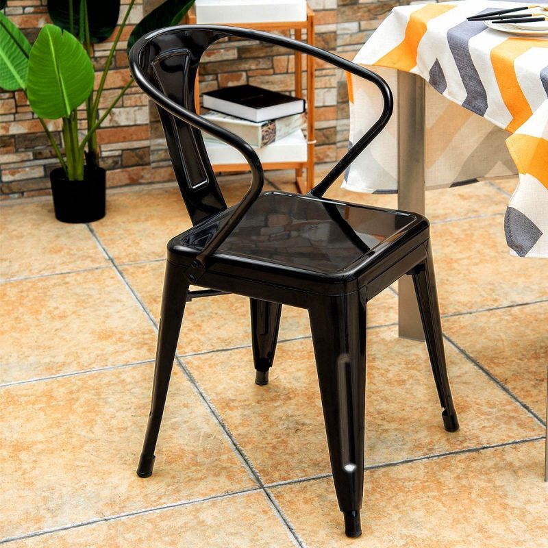 Best Patio Dining Chairs-Tolix Style Dining Chairs by Costway