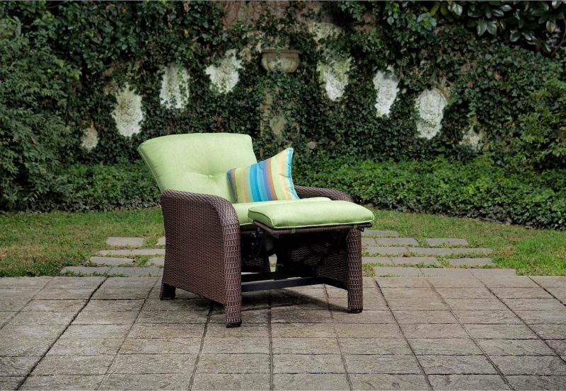 Best Patio Recliner Ideas-Sawyer Wicker Outdoor Recliner with Sunbrella Spectrum Cushion by La-Z-Boy