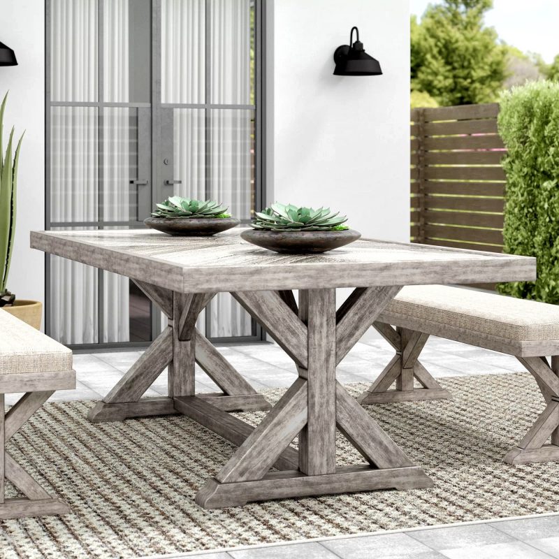 Best Patio Dining Tables-Farmersville Stone Concrete Dining Table by Greyleigh