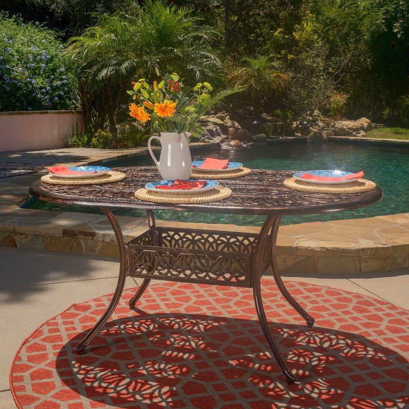 Best Patio Dining Tables-Fuller Aluminum Dining Table by Astoria Grand