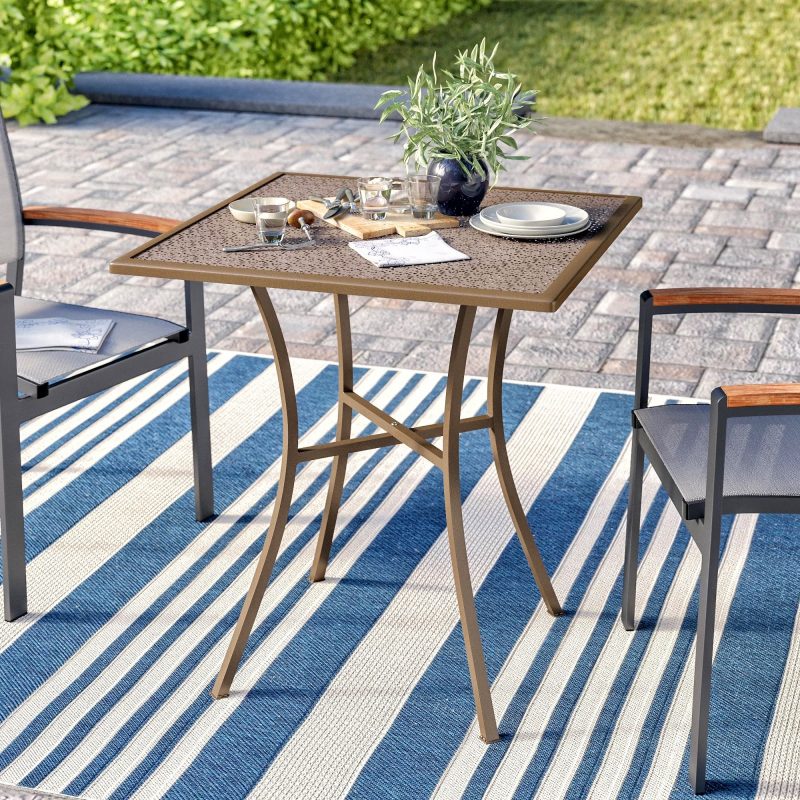 Best Patio Dining Tables-Strattford Metal Dining Table by Turn on the Brights