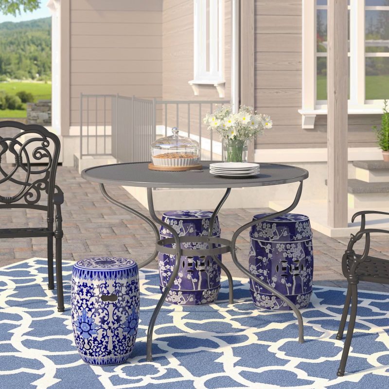Best Small Patio Table Ideas-Brenton Metal Bistro Table by Red Barrel Studio